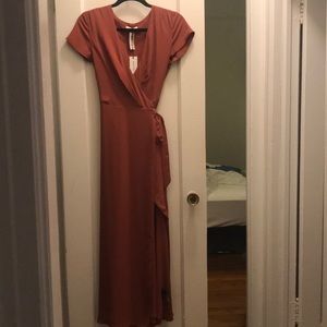 New Babaton Slip Wrap Dress